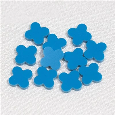 Synthetic Blue Turquoise Clover Stone